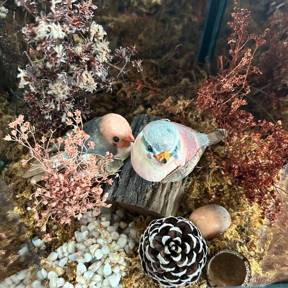 Vintage Terrarium with Moss Composition 6" Glass Planter Decor - Picture 7 of 13